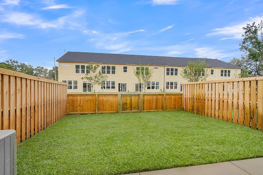 Exterior details and patio area of a home in Pineland Preserve, Summerville (Image 4).