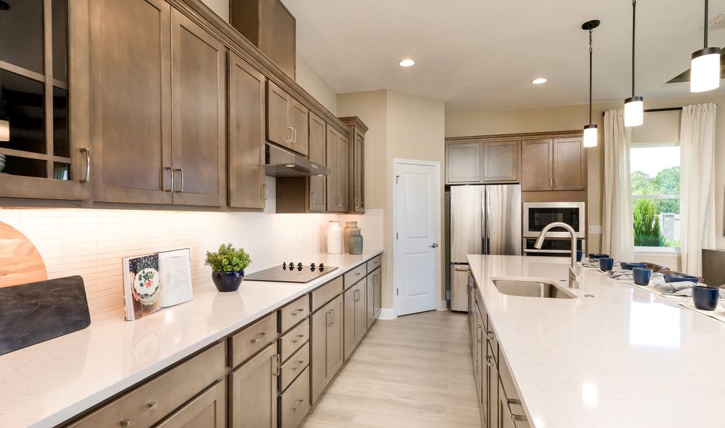 Kitchen with ample cabinet space