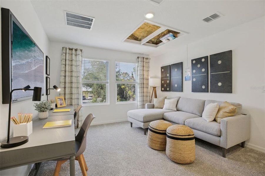 Furnished interior view inside a new home in Fox Pointe at Rivers Edge, Leesburg (Image 6).