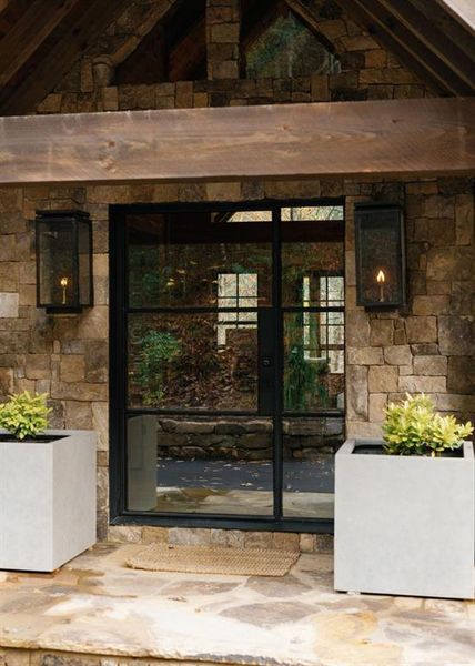 Exterior details and patio area of a home in , Blue Ridge (Image 21).