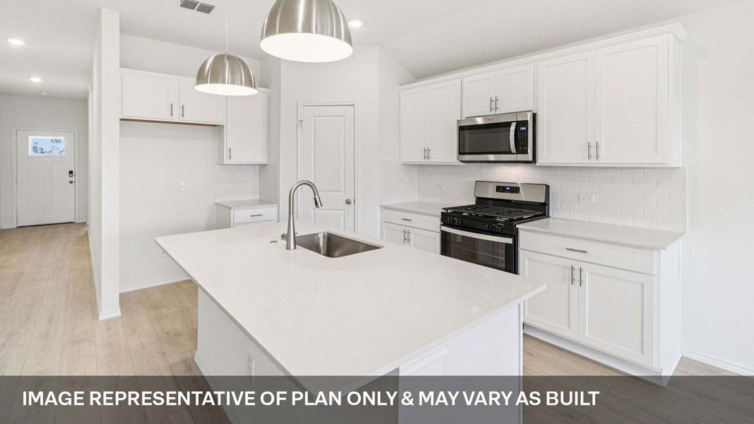 Representative furnished interior of a home built from the The Easton by D.R. Horton in Valverde, Bastrop (Image 3).