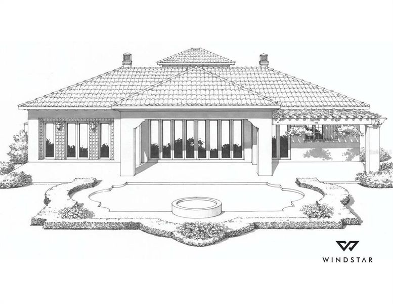 Exterior rendering of this home design in , Lutz, FL (Image 7).