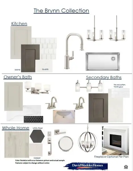 Design Collection Overview. Presenting material and fixture selections for the property Design Collection Overview. Presenting material and fixture selections for the property