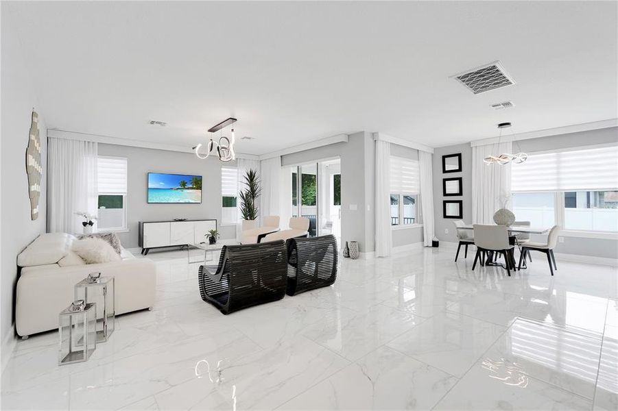 Furnished interior view inside a new home in , Orlando (Image 16).