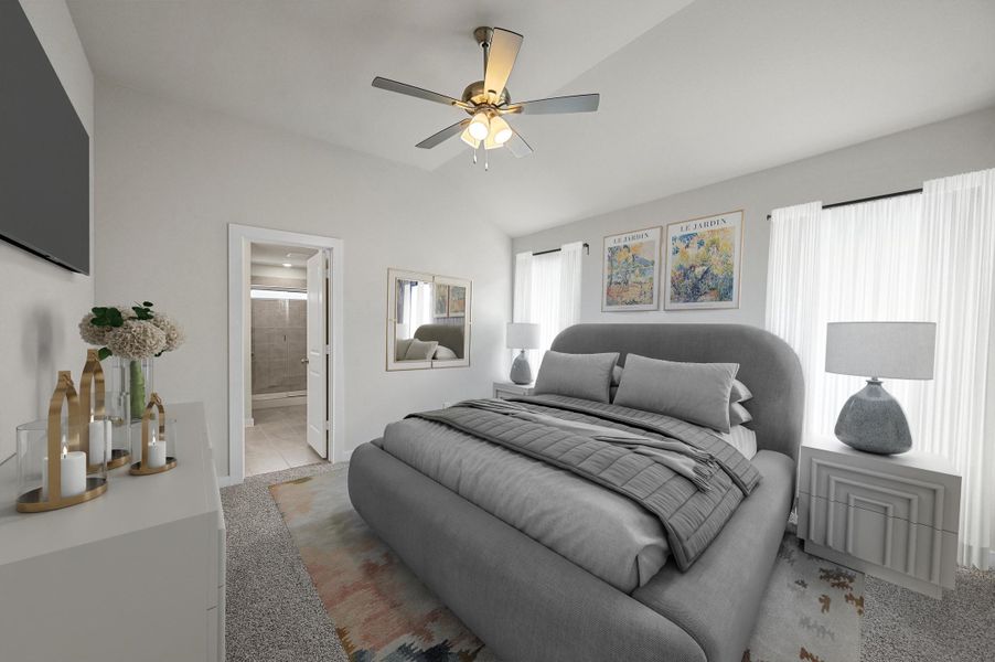 Representative furnished interior of a home built from the Cambria I by Cheldan Homes in Sunset Ridge, Keene (Image 6). Representative furnished interior of a home built from the Cambria I by Cheldan Homes in Sunset Ridge, Keene (Image 6).