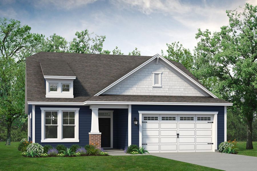 Representative exterior photo of a completed home built from the The Redbud by Chesapeake Homes in Coastal Club of the Carolinas, Calabash, NC (Image 1). Representative exterior photo of a completed home built from the The Redbud by Chesapeake Homes in Coastal Club of the Carolinas, Calabash, NC (Image 1).