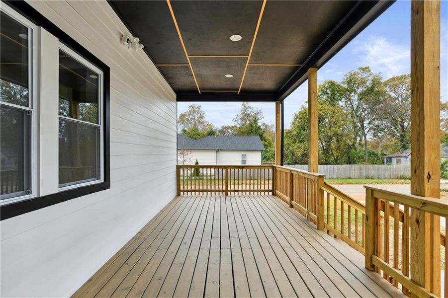 View of wooden terrace