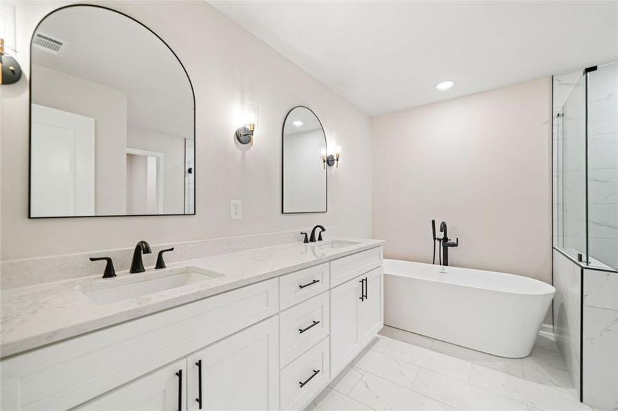 Furnished interior view inside a new home in , White (Image 11). Furnished interior view inside a new home in , White (Image 11).