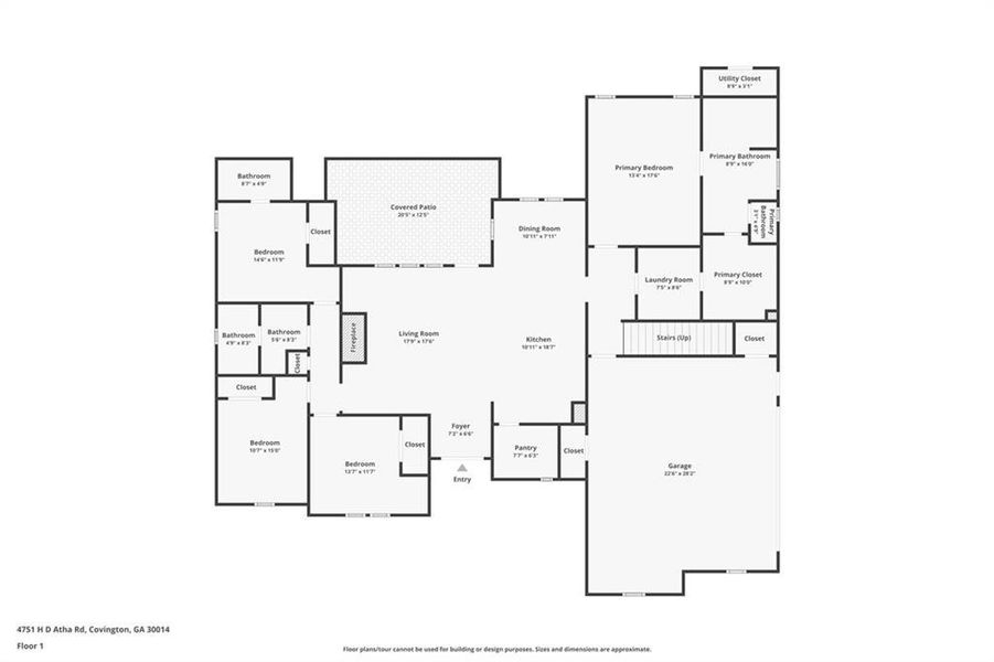 2D floor plan layout of this home in , Covington, GA (Image 4). 2D floor plan layout of this home in , Covington, GA (Image 4).