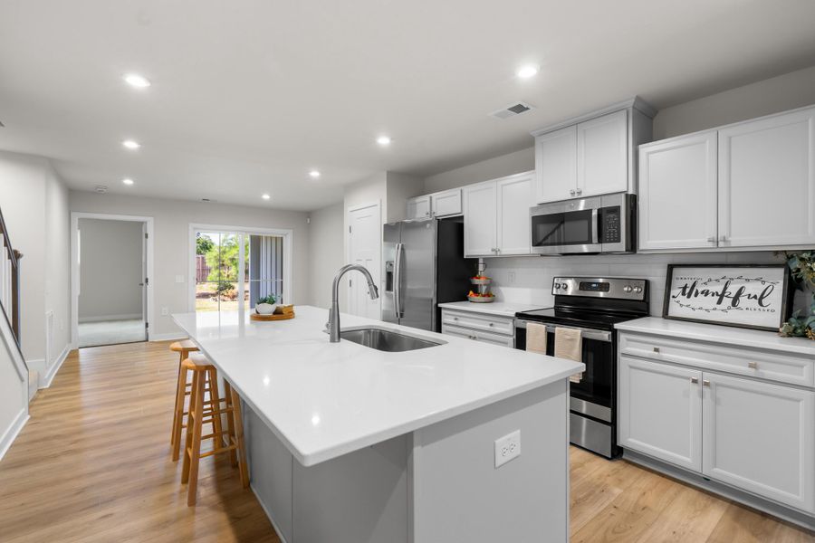 Furnished interior view inside a new home in , Santee (Image 9).