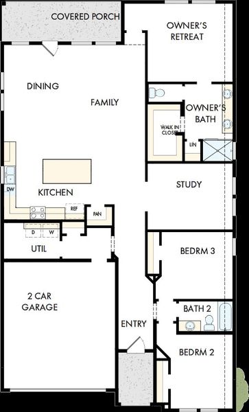 2D floor plan layout of this home in Creekshaw – Classic, Royse City, TX (Image 2). 2D floor plan layout of this home in Creekshaw – Classic, Royse City, TX (Image 2).
