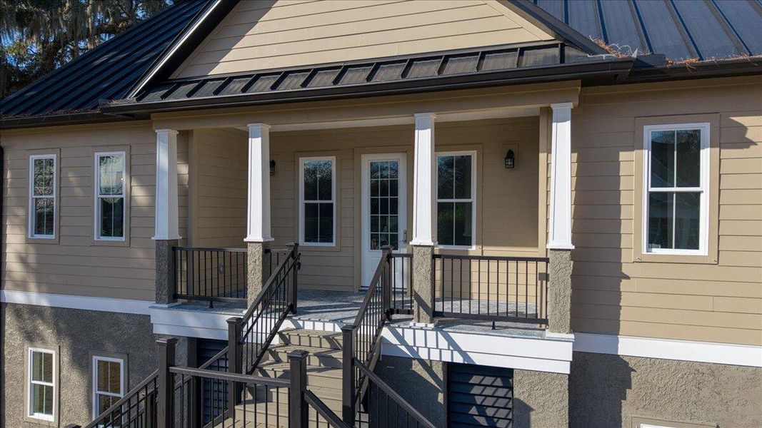 Exterior details and patio area of a home in , North Charleston (Image 29).