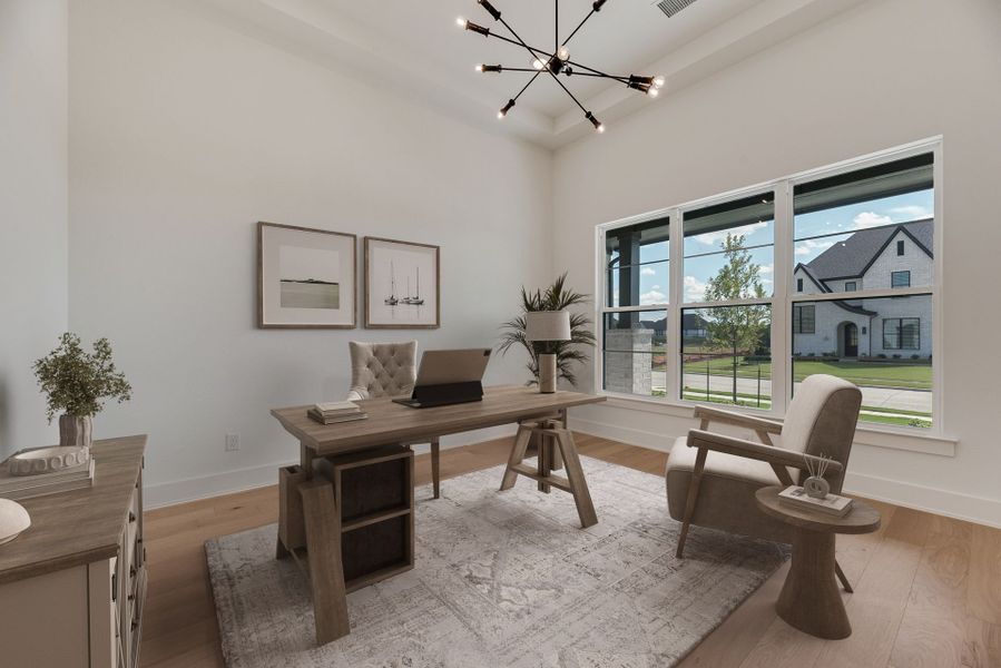 Furnished interior view inside a new home in Winding Creek, Rockwall (Image 18).