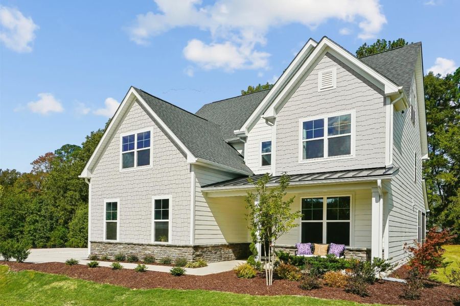 Representative exterior photo of a completed home built from the Fontana by Caruso Homes in Blue Run, Raleigh, NC (Image 26). Representative exterior photo of a completed home built from the Fontana by Caruso Homes in Blue Run, Raleigh, NC (Image 26).