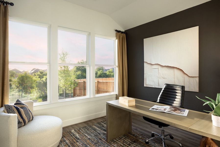 Representative furnished interior of a home built from the Franklin by Scott Felder Homes in Prominence, San Antonio (Image 11). Representative furnished interior of a home built from the Franklin by Scott Felder Homes in Prominence, San Antonio (Image 11).