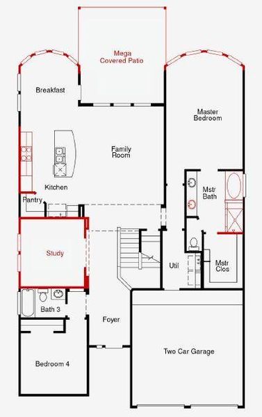 2D floor plan layout of this home in , Spring, TX (Image 3).