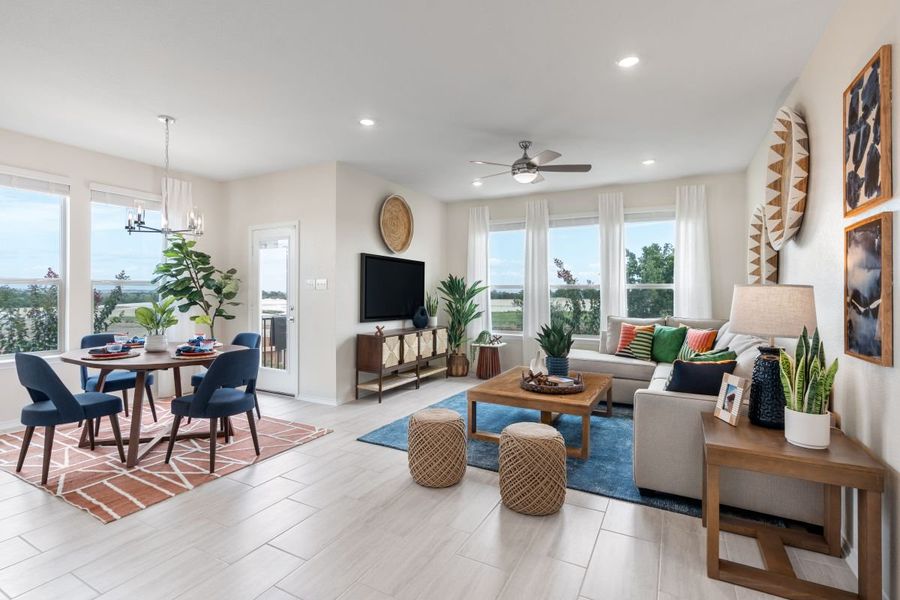 Representative furnished interior of a home built from the 1477 Modeled by KB Home in Overlook Ranch, Georgetown (Image 9). Representative furnished interior of a home built from the 1477 Modeled by KB Home in Overlook Ranch, Georgetown (Image 9).
