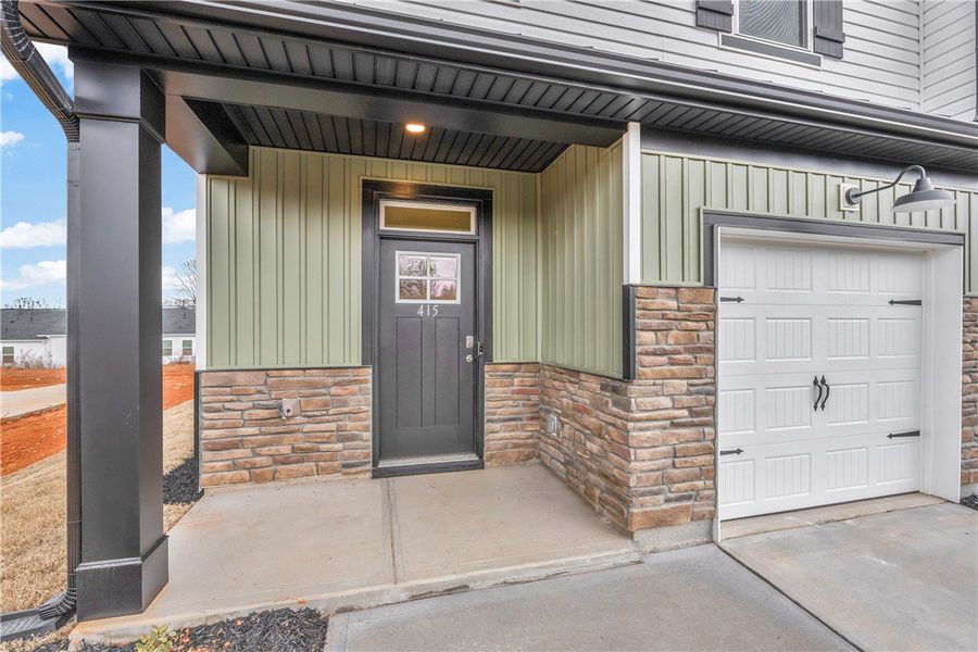 This modern residence showcases a welcoming facade This modern residence showcases a welcoming facade