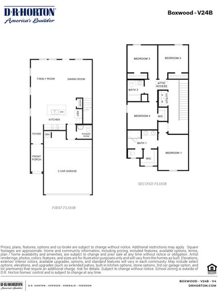 2D floor plan layout for the BOXWOOD by D.R. Horton in Alaia Crossing, Houston, TX (Image 3). 2D floor plan layout for the BOXWOOD by D.R. Horton in Alaia Crossing, Houston, TX (Image 3).