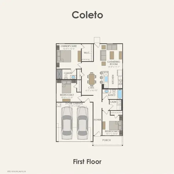 2D floor plan layout for the Coleto by Centex in Ashford Crossing, Princeton, TX (Image 1). 2D floor plan layout for the Coleto by Centex in Ashford Crossing, Princeton, TX (Image 1).