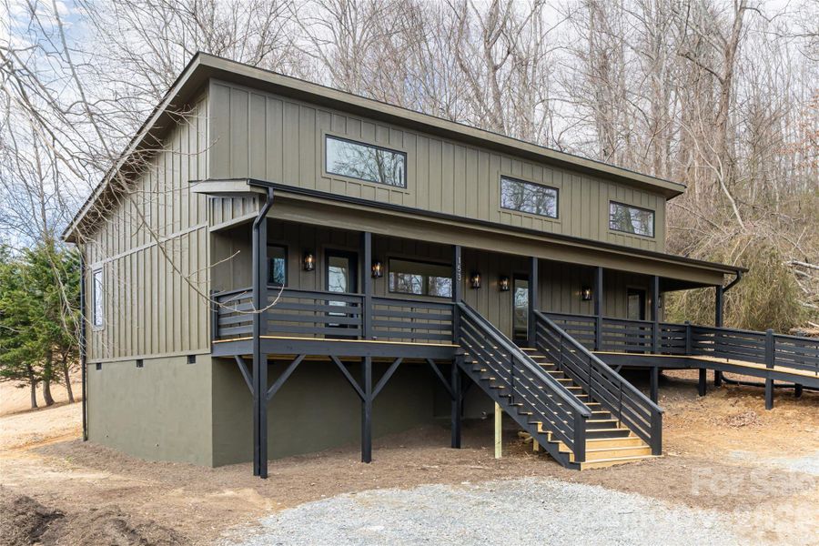 Striking architectural side elevation