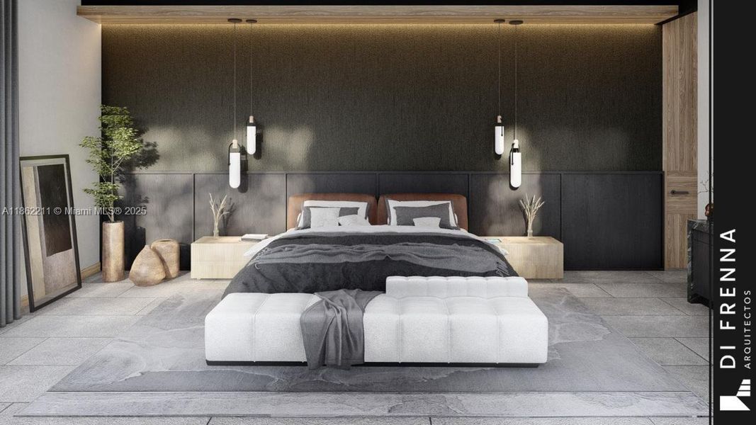 Furnished interior view inside a new home in , Miami (Image 36).