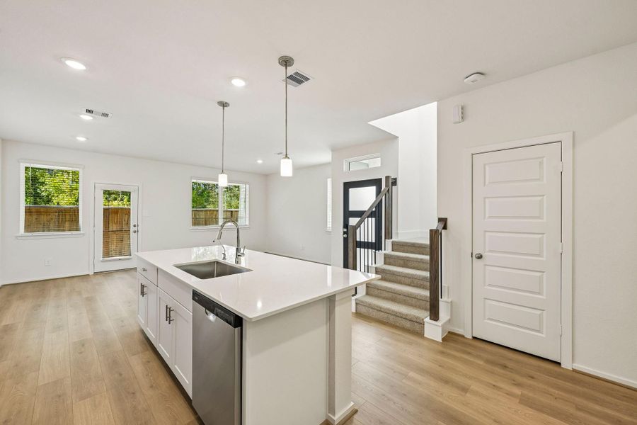Furnished interior view inside a new home in Cole Creek Crossing, Houston (Image 11). Furnished interior view inside a new home in Cole Creek Crossing, Houston (Image 11).