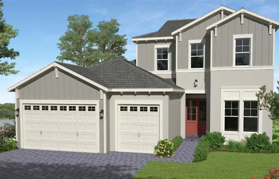 Representative exterior photo of a completed home built from the Tanager by Minto Communities in Westlake, Loxahatchee, FL (Image 4). Representative exterior photo of a completed home built from the Tanager by Minto Communities in Westlake, Loxahatchee, FL (Image 4).