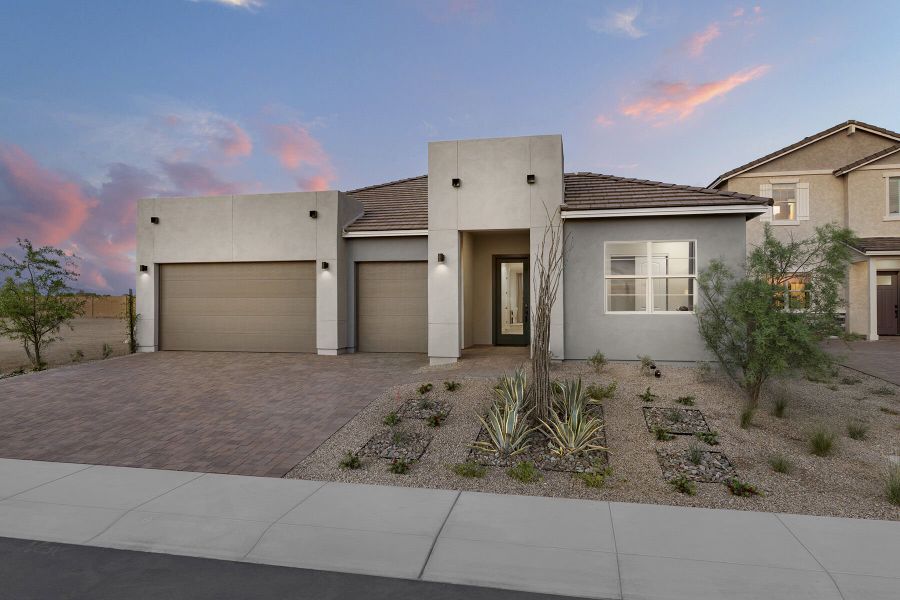 Representative exterior photo of a completed home built from the Garnet by Mattamy Homes in Landmarke, Queen Creek, AZ (Image 24).
