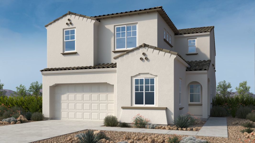 Front exterior of a home in the Verdin Discovery Collection community, located in Phoenix, AZ (Image 2).