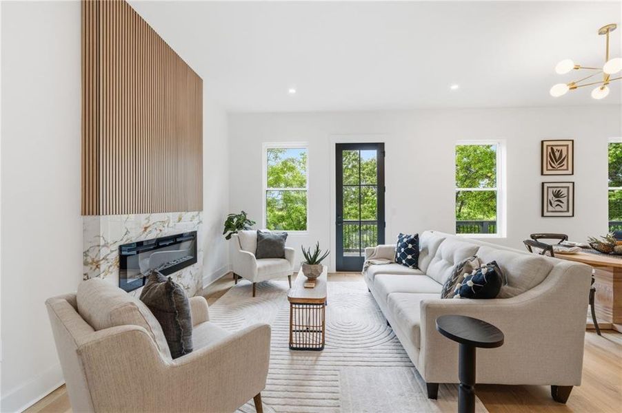 Furnished interior view inside a new home in , Canton (Image 12).