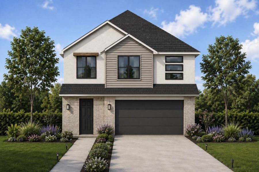 Representative exterior photo of a completed home built from the The Stonegate by Lillian Custom Homes in Tabor Ranch, Ponder, TX (Image 6).