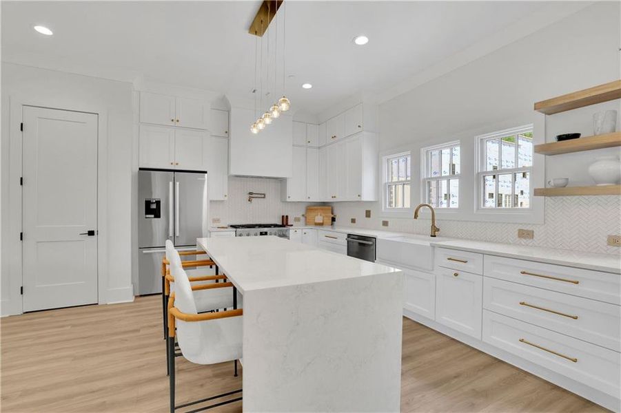 Furnished interior view inside a new home in Skyview On Broad, Sugar Hill (Image 32).