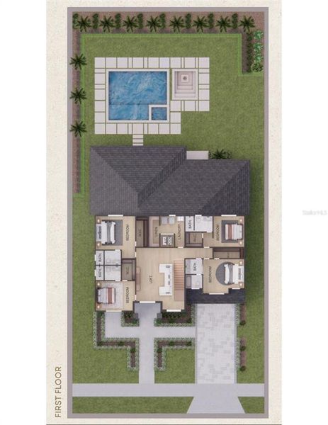 2D floor plan layout of this home in , Orlando, FL (Image 6).