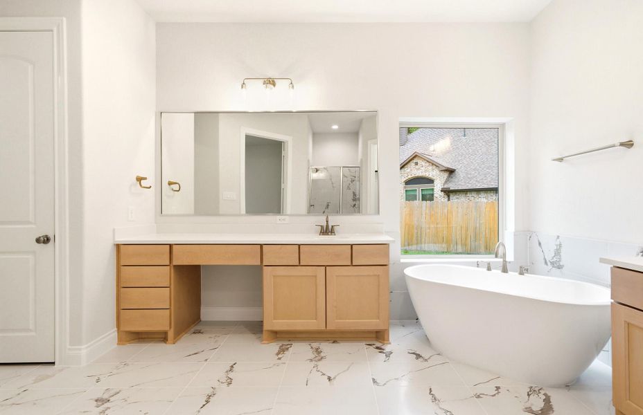 Furnished interior view inside a new home in The Woodlands Hills 65′, Willis (Image 13).