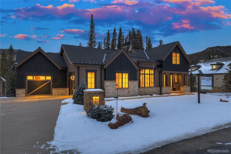 Front exterior of a new home in , Keystone, CO, highlighting curb appeal (Image 27).