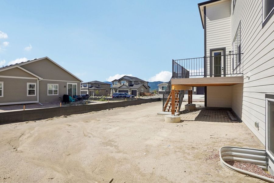 Exterior details and patio area of a home in Jackson Creek North, Monument (Image 34).