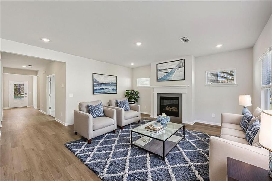 Furnished interior view inside a new home in The Oaks at Dawson, Dawsonville (Image 11). Furnished interior view inside a new home in The Oaks at Dawson, Dawsonville (Image 11).