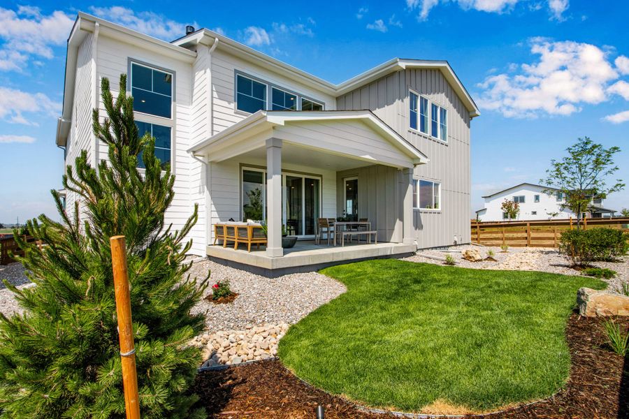 Representative exterior details of a home built from the The Calloway by Tri Pointe Homes in Cordovan, Firestone (Image 3). Representative exterior details of a home built from the The Calloway by Tri Pointe Homes in Cordovan, Firestone (Image 3).