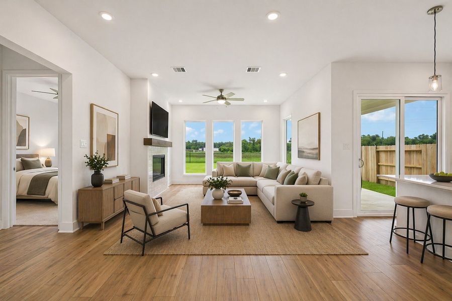 Furnished interior view inside a new home in Winfrey Estates, Tomball (Image 4).