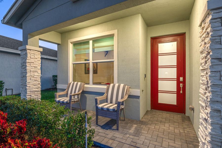 Exterior details and patio area of a home in Delray Trails: The Woods, Delray Beach (Image 2). Exterior details and patio area of a home in Delray Trails: The Woods, Delray Beach (Image 2).
