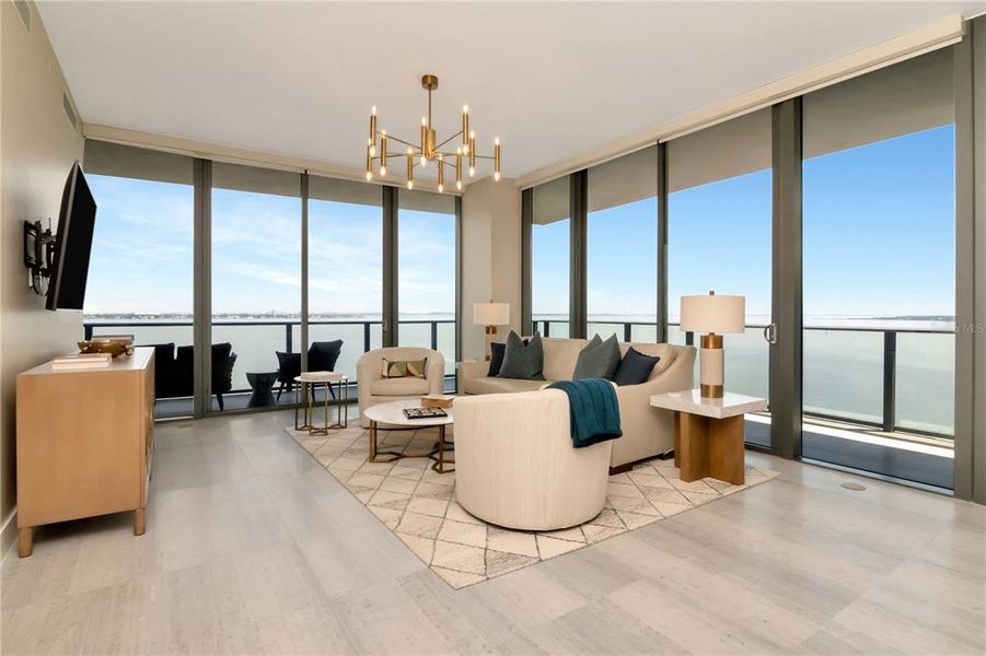 Furnished interior view inside a new home in , Tampa (Image 34).