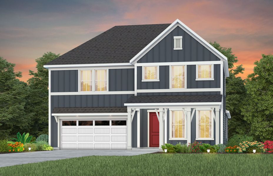 Representative exterior photo of a completed home built from the Galleon by Pulte Homes in The Retreat at Carolina Ridge, Harrisburg, NC (Image 6).