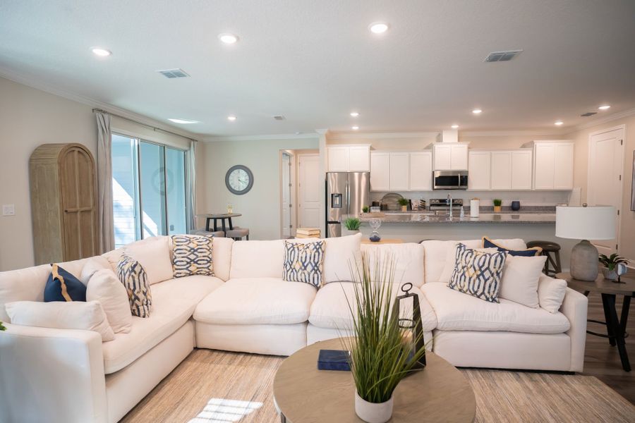 Furnished interior view inside a new home in Malabar Springs, Palm Bay (Image 9). Furnished interior view inside a new home in Malabar Springs, Palm Bay (Image 9).