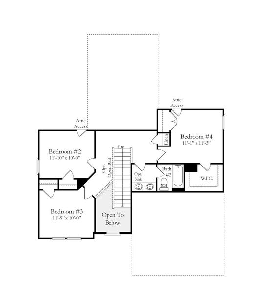 2D floor plan layout for the Middleton by DRB Homes in Hinson Farm, Fountain Inn, SC (Image 4). 2D floor plan layout for the Middleton by DRB Homes in Hinson Farm, Fountain Inn, SC (Image 4).