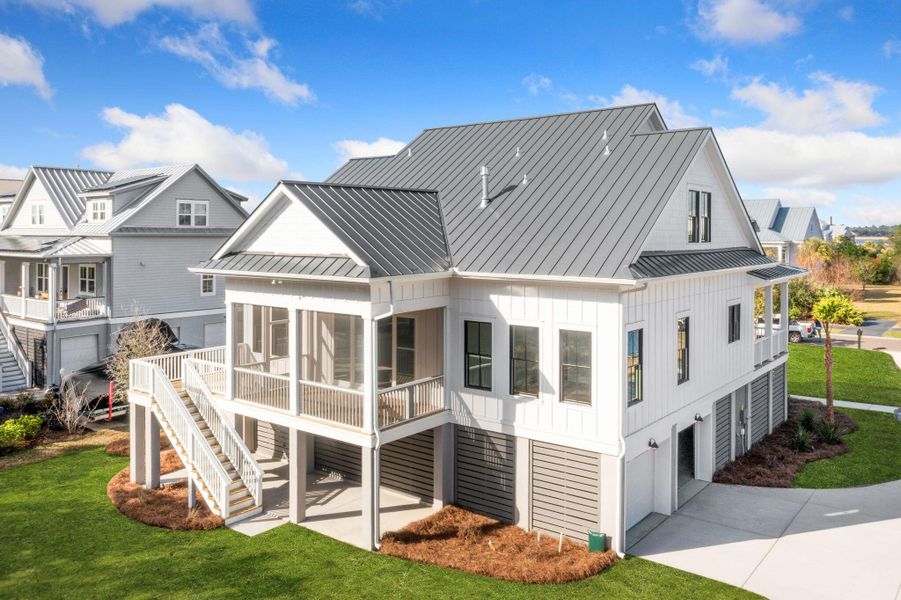 Front exterior of a new home in , Awendaw, SC, highlighting curb appeal (Image 27).