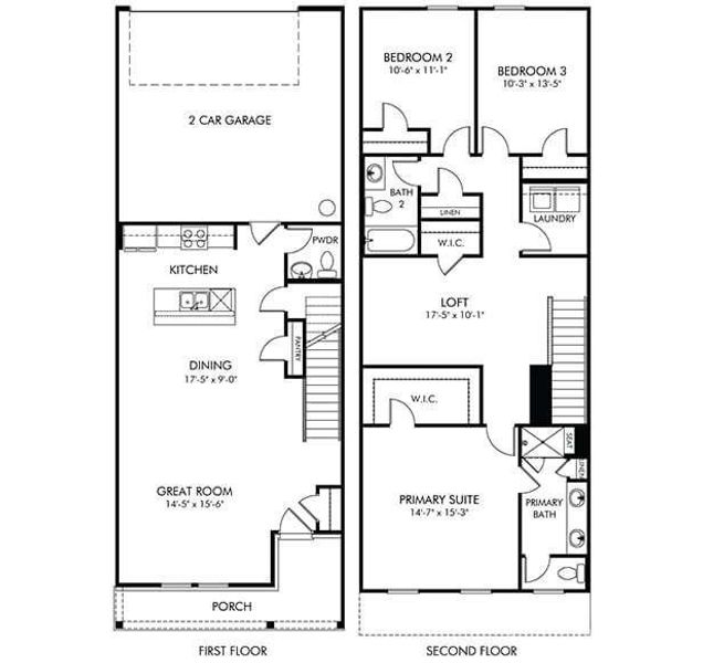 2D floor plan layout of this home in , Mooresville, NC (Image 3).
