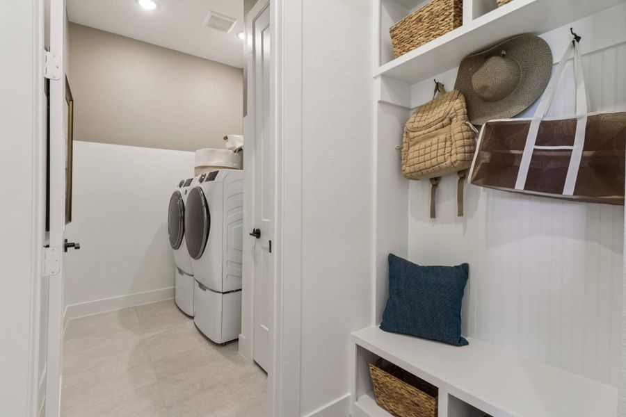 Furnished interior view inside a new home in Audubon, Magnolia (Image 39). Furnished interior view inside a new home in Audubon, Magnolia (Image 39).