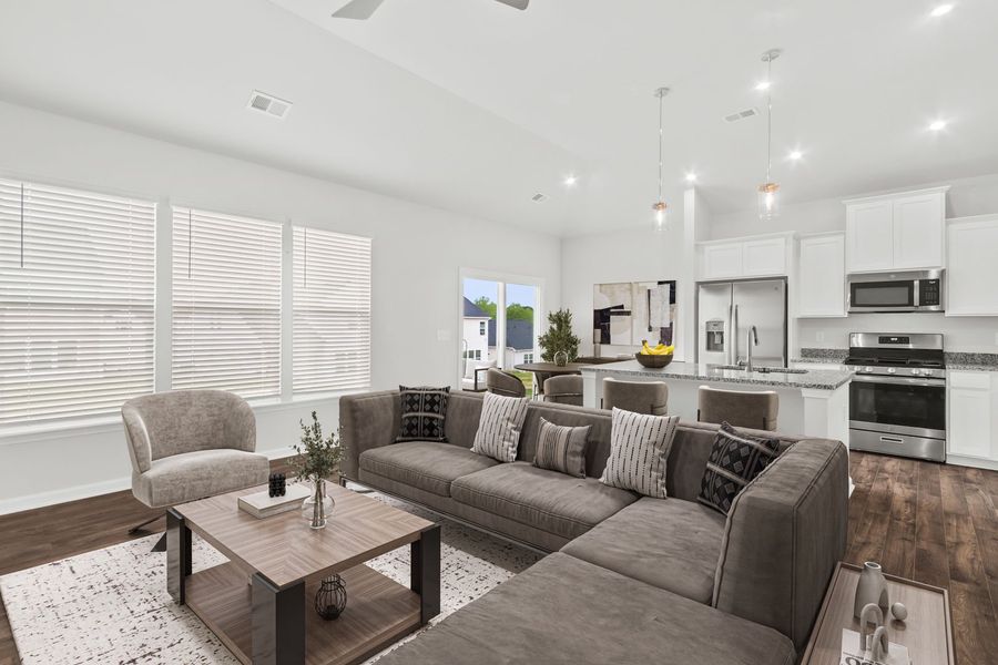Family Room and Kitchen