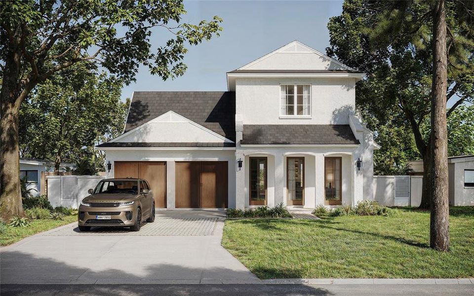 Front exterior of a new home in , Winter Park, FL, highlighting curb appeal (Image 1). Front exterior of a new home in , Winter Park, FL, highlighting curb appeal (Image 1).